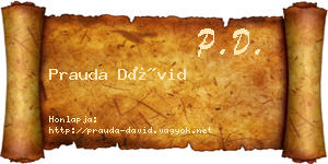 Prauda Dávid névjegykártya