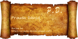 Prauda Dávid névjegykártya